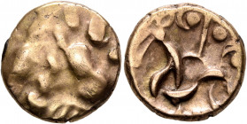 BRITAIN. North-Eastern series ('Corieltauvi'). Uninscribed, circa 50-20 BC. Stater (Electrum, 17 mm, 5.45 g, 1 h), South Ferriby (Corieltauvian D) typ...