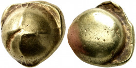 NORTHWEST GAUL. Senones. 2nd-early 1st century BC. Stater (Gold, 12 mm, 7.00 g), 'Gallo-Belgic Bullet' or 'globule à la croix' type. Cross at the cent...
