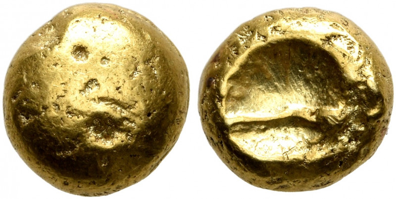 NORTHWEST GAUL. Senones. Circa 100-60 BC. 1/4 Stater (Gold, 8 mm, 1.92 g), 'Gall...