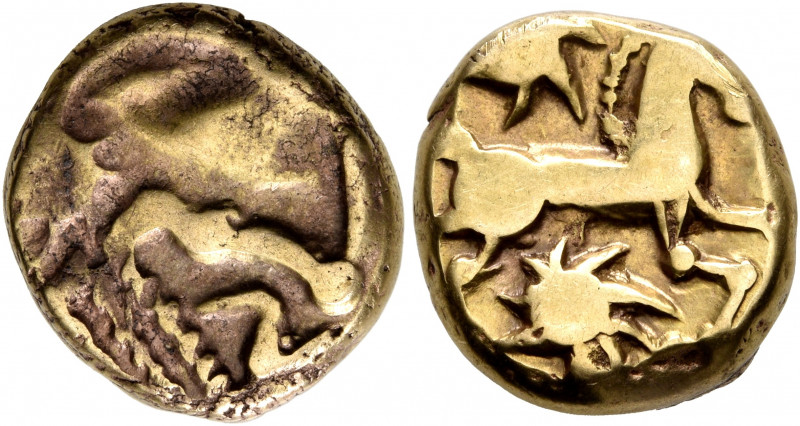 NORTHEAST GAUL. Bellovaci. Circa 60-30/25 BC. Stater (Gold, 15 mm, 5.77 g), 'à l...