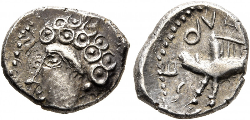 CENTRAL GAUL. Sequani. 1st century BC. Quinarius (Silver, 14 mm, 1.95 g, 1 h). M...
