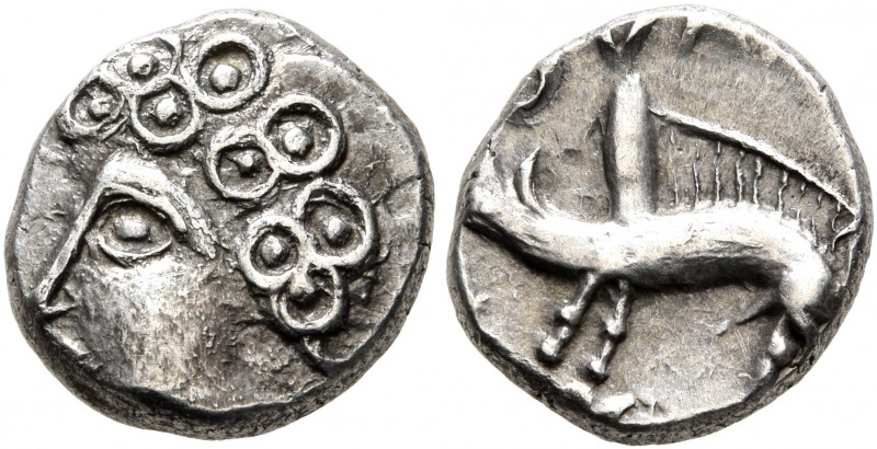 CENTRAL GAUL. Sequani. 1st century BC. Quinarius (Silver, 12 mm, 1.95 g, 3 h). M...