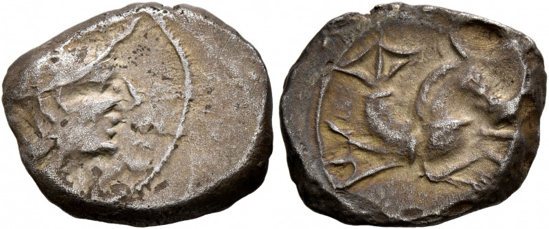SOUTHERN GAUL. Allobroges. Circa 100-75 BC. Drachm (Silver, 16 mm, 2.30 g, 12 h)...