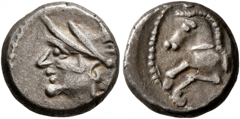 SOUTHERN GAUL. Allobroges. Circa 100-75 BC. Drachm (Silver, 12 mm, 2.39 g, 3 h),...
