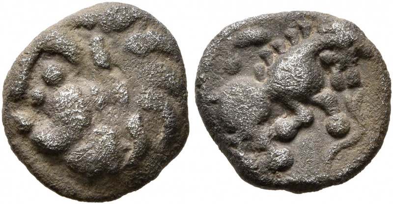 CENTRAL EUROPE. Vindelici. 1st century BC. Quinarius (Silver, 12 mm, 1.66 g, 1 h...