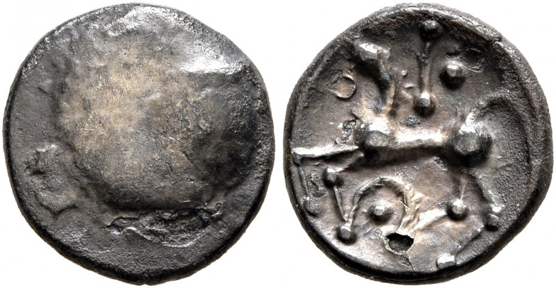CENTRAL EUROPE. Boii. 1st century BC. Obol (Subaeratus, 11 mm, 0.71 g), 'Roseldo...