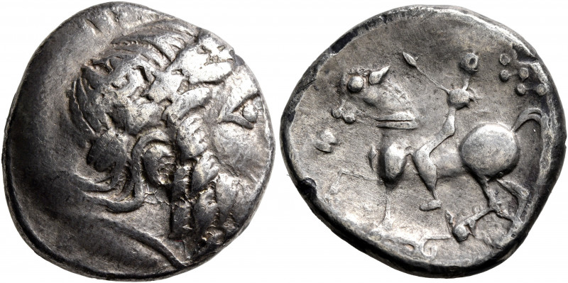 CARPATHIAN REGION. Uncertain tribe. Circa 3rd century BC. Tetradrachm (Silver, 2...