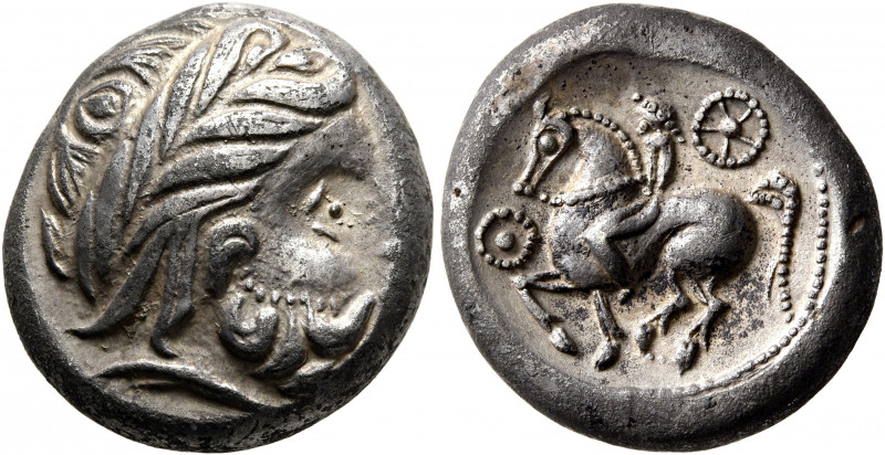 MIDDLE DANUBE. Uncertain tribe. 2nd century BC. Tetradrachm (Silver, 20 mm, 11.6...