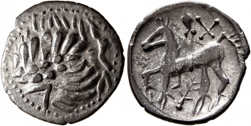 MIDDLE DANUBE. Uncertain tribe. 2nd century BC. Drachm (Silver, 20 mm, 3.20 g, 1...