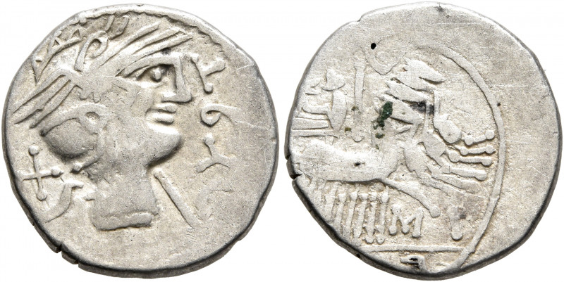 MIDDLE DANUBE. Eravisci. Mid to late 1st century BC. Denarius (Silver, 19 mm, 3....