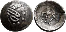 LOWER DANUBE. Uncertain tribe. Circa 2nd century BC. Tetradrachm (Silver, 24.5 mm, 6.56 g, 12 h), 'Sattelkopfpferd' type, imitating Philip II of Maced...