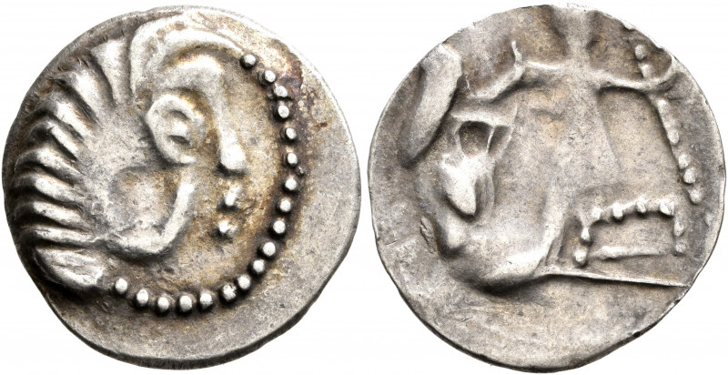 LOWER DANUBE. Uncertain tribe. Circa 2nd-1st centuries BC. Drachm (Silver, 21 mm...