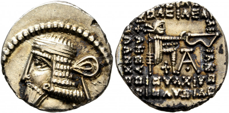 KINGS OF PARTHIA. Vologases I, circa AD 51-78. Drachm (Silver, 19 mm, 3.66 g, 11...