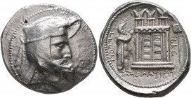 KINGS OF PERSIS. Oborzos (Vabharz), early-mid 3rd century BC. Tetradrachm (Silver, 29 mm, 17.07 g, 9 h), Istakhr (Persepolis). Head of Oborzos to righ...