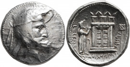 KINGS OF PERSIS. Oborzos (Vabharz), early-mid 3rd century BC. Tetradrachm (Silver, 26 mm, 16.95 g, 8 h), Istakhr (Persepolis). Head of Oborzos to righ...