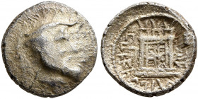 KINGS OF PERSIS. Oborzos (Vabharz), early-mid 3rd century BC. Obol (Silver, 10 mm, 0.73 g, 12 h), Istakhr (Persepolis). Head of Oborzos to right, wear...