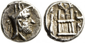 KINGS OF PERSIS. Uncertain king, 2nd century BC. Obol (Silver, 9 mm, 0.68 g, 5 h), Istakhr (Persepolis). Male head to right, wearing diadem and kyrbas...