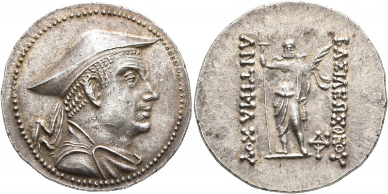 BAKTRIA, Greco-Baktrian Kingdom. Antimachos I, circa 180-165 BC. Tetradrachm (Si...