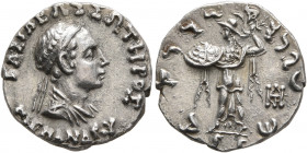 BAKTRIA, Indo-Greek Kingdom. Menander I, circa 165/55-130 BC. Drachm (Silver, 16 mm, 2.40 g, 12 h), Indian standard, uncertain mint in Paropamisadai o...
