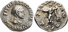BAKTRIA, Indo-Greek Kingdom. Menander I, circa 165/55-130 BC. Drachm (Silver, 17 mm, 2.47 g, 11 h), Indian standard, uncertain mint in Paropamisadai o...