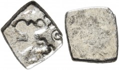 INDIA, Pre-Mauyran (Gujarat). Saurashtra Janapada. 450-300 BC. 1/4 Karshapana (Silver, 9x10 mm, 0.77 g). Srivatsa. Rev. Blank. P. Anne van't Haaff, Sa...