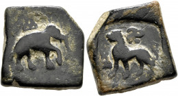 INDIA, Post-Mauryan (Punjab). Taxila (local coinage). AE (Bronze, 18x19 mm, 11.59 g, 12 h), Taxila city state (Pushkalavati), circa 2nd century BC. El...