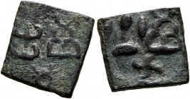 INDIA, Post-Mauryan (Punjab). Taxila (local coinage). 1/4 Unit (Bronze, 12x13 mm, 1.55 g, 8 h), Taxila city state (Pushkalavati), circa 185-170 BC. In...
