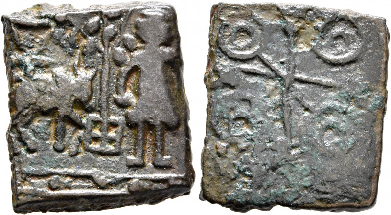 INDIA, Post-Mauryan (Malwa). Ujjain. Circa 2nd century BC. AE (Bronze, 16x19 mm,...