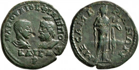 THRACE. Mesembria. Philip II, as Caesar, 244-247. Tetrassarion (Bronze, 27 mm, 11.35 g, 1 h). ΜAP ΙΟΥΛΙΟϹ ΦΙΛΙΠΠΟϹ / ΚΑΙϹΑ/Ρ Bare-headed, draped and c...