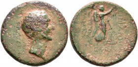 BITHYNIA. Nicaea. Julius Caesar, 49-44 BC. Assarion (Bronze, 23 mm, 8.14 g, 12 h), C. Vibius Pansa Caetronianus, proconsul and governor of Bithynia et...