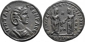 MYSIA. Hadriani ad Olympum. Otacilia Severa, Augusta, 244-249. Pentassarion (Bronze, 34 mm, 17.30 g, 6 h), M. Aur. Draukos, son of Epaphroditos, first...