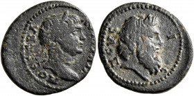 MYSIA. Pergamum. Trajan. Hemiassarion (Bronze, 18 mm, 2.77 g, 12 h), circa 113/4. ΑΥΤ ΤΡΑΙΑΝΟϹ ϹΕΒΑ Laureate head of Trajan to right. Rev. ΖЄΥϹ [Φ]Ι[Λ...