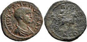 IONIA. Priene. Philip II, as Caesar, 244-247. Diassarion (Bronze, 21 mm, 5.22 g, 5 h). Μ ΙΟΥ ΦΙΛΙΠΠΟϹ ΚΑΙ Bare-headed, draped and cuirassed bust of Ph...