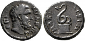 LYDIA. Nacrasa. Pseudo-autonomous issue. Hemiassarion (Bronze, 16 mm, 3.20 g, 5 h), Milon, strategos for the second time. Time of Marcus Aurelius, cir...