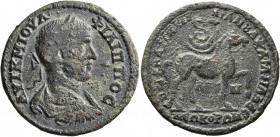 LYDIA. Philadelphia. Philip I, 244-249. Tetrassarion (Bronze, 30 mm, 9.79 g, 7 h), Aurelius Maximus Julianus, first archon. ΑΥΤ Κ Μ ΙΟΥΛ ΦΙΛΙΠΠΟϹ Laur...