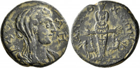 CARIA. Antiochia ad Maeandrum. Pseudo-autonomous issue. Diassarion (Bronze, 25 mm, 10.19 g, 7 h), circa 200-250. BOYΛH Veiled and draped bust of the B...
