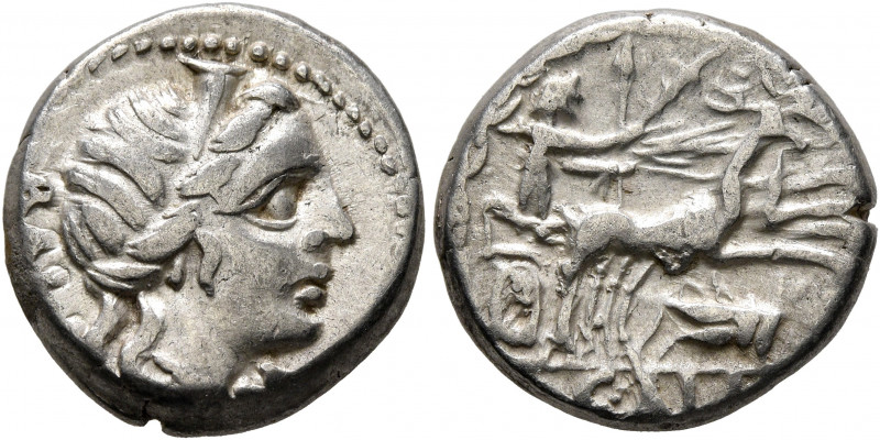 C. Allius Bala, 92 BC. Denarius (Silver, 16 mm, 3.86 g, 2 h), Rome. BALA Diademe...