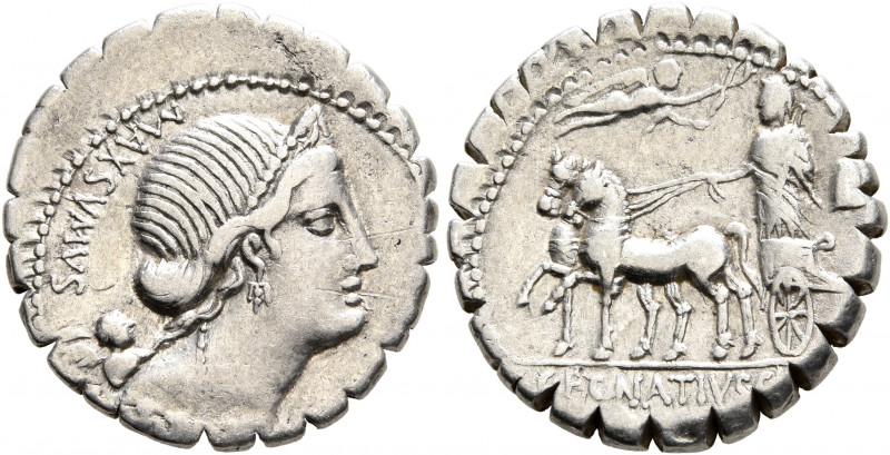 Cn. Egnatius Cn.f. Cn.n. Maxsumus, 76 BC. Denarius (Silver, 19 mm, 3.87 g, 7 h),...