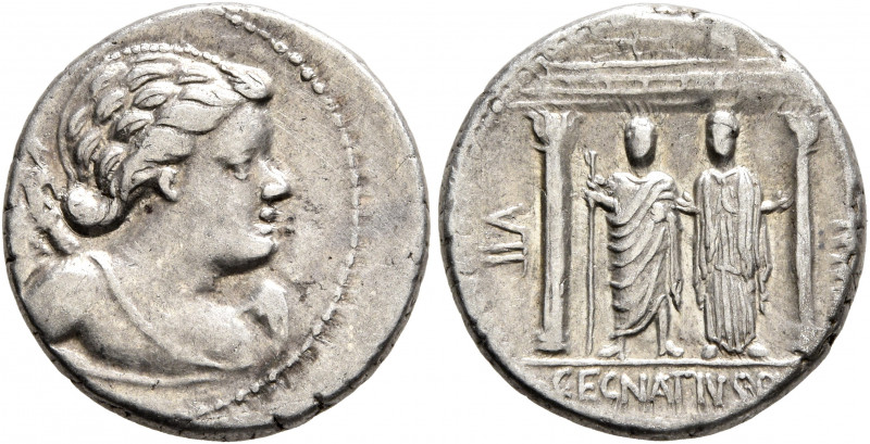 Cn. Egnatius Cn.f. Cn.n. Maxsumus, 76 BC. Denarius (Silver, 18 mm, 3.86 g, 7 h),...