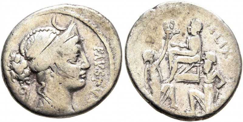 Faustus Cornelius Sulla, 56 BC. Denarius (Silver, 19 mm, 3.73 g, 5 h), Rome. FAV...