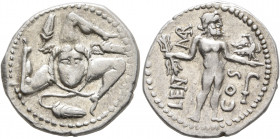 L. Cornelius Lentulus and C. Claudius Marcellus, 49 BC. Denarius (Silver, 19 mm, 3.88 g, 3 h), military mint travelling with Pompey in the East. Trisk...