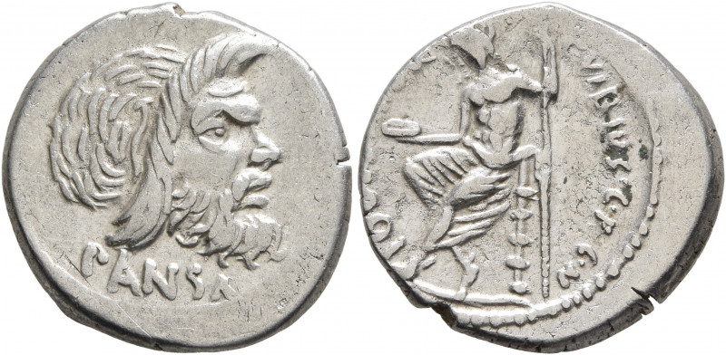 C. Vibius C.f. C.n. Pansa Caetronianus, 48 BC. Denarius (Silver, 19 mm, 4.00 g, ...
