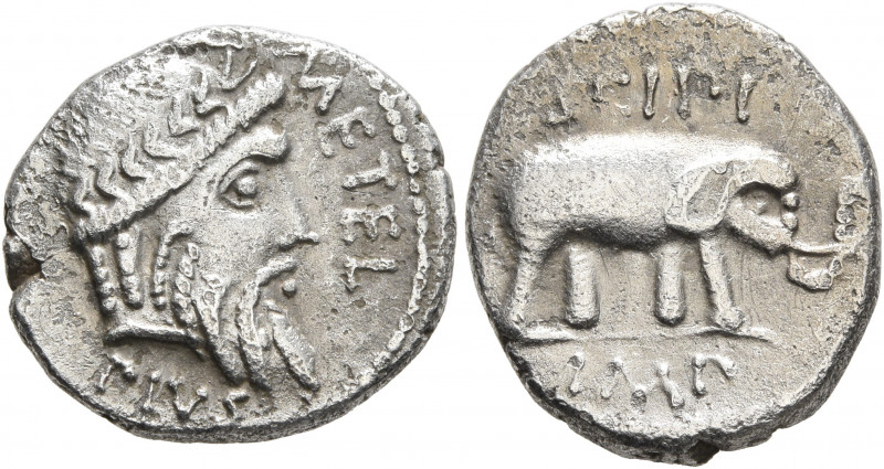 Q. Caecilius Metellus Pius Scipio, 47-46 BC. Denarius (Silver, 17 mm, 3.32 g, 9 ...