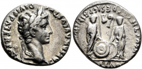 Augustus, 27 BC-AD 14. Denarius (Silver, 18 mm, 3.69 g, 10 h), Lugdunum, 2 BC-AD 4. CAESAR AVGVSTVS DIVI F PATER PATRIAE Laureate head of Augustus to ...