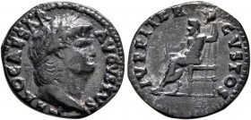 Nero, 54-68. 'Denarius' (Bronze, 18 mm, 2.85 g, 6 h), a contemporary cast 'limes denarius', irregular mint. NERO CAESAR AVGVSTVS Laureate head of Nero...
