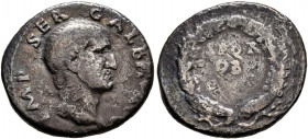 Galba, 68-69. Denarius (Silver, 18 mm, 3.00 g, 7 h), Rome, July 68-15 January 69. IMP SER GALBA AVG Bare head of Galba to right. Rev. S P Q R / OB / [...