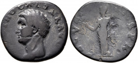 Otho, 69. Denarius (Subaeratus, 18 mm, 2.86 g, 5 h), a contemporary plated imitation, Irregular mint, 15 January-16 April 69. [IMP O]THO CAESAR AVG [T...