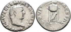 Vitellius, 69. Denarius (Silver, 18 mm, 2.44 g, 6 h), Rome, late April-20 December 69. A VITELLIVS GERM IMP AVG TR P Laureate head of Vitellius to rig...