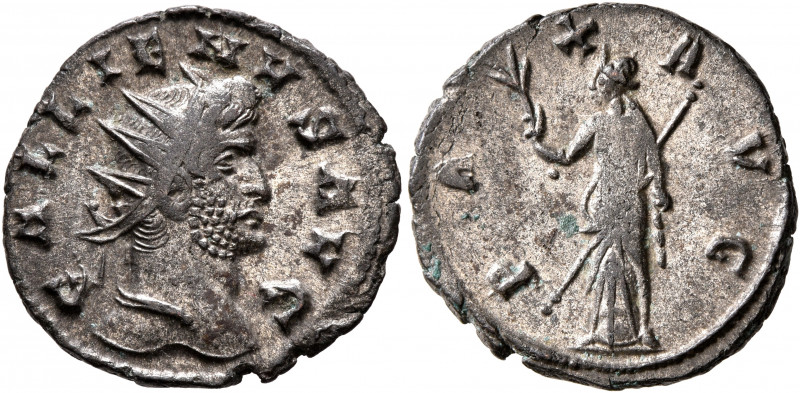 Gallienus, 253-268. Antoninianus (Silvered bronze, 19 mm, 3.24 g, 11 h), Siscia,...