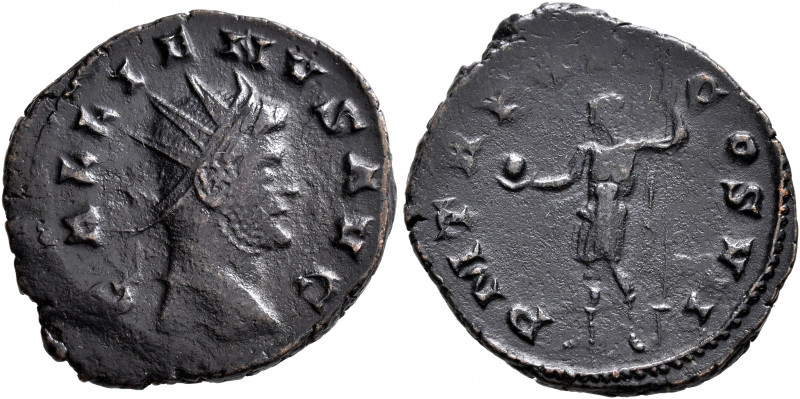 Gallienus, 253-268. Antoninianus (Bronze, 23 mm, 4.23 g, 5 h), Siscia, 267. GALL...